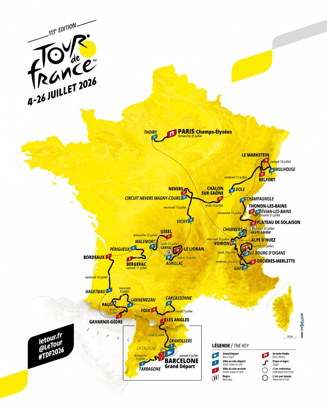 Αποκαλύφθηκε η διαδρομή του Tour de France 2026, με τα τρία πρώτα στάδια στην Καταλονία