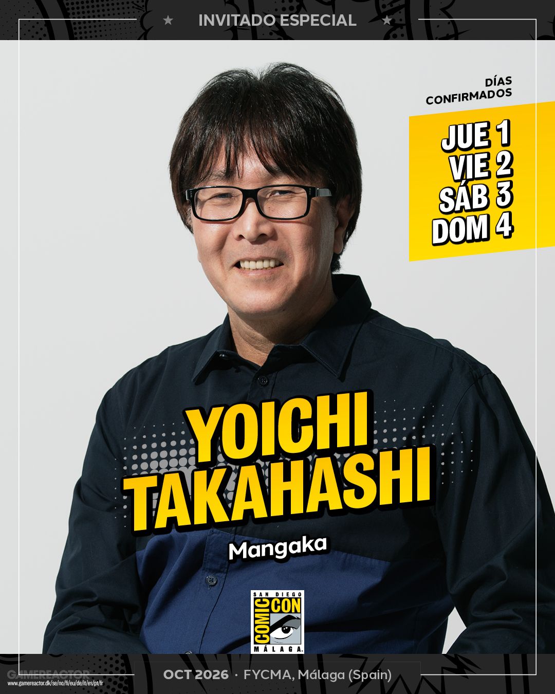 Το San Diego Comic-Con Málaga επιβεβαιώνει τον δημιουργό του Captain Tsubasa: Yoichi Takahashi