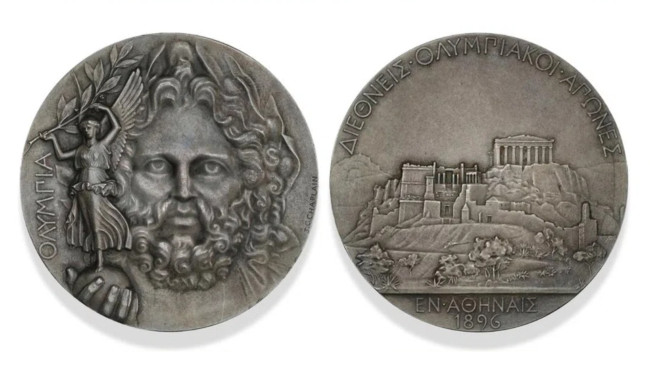 Αυθεντικό ασημένιο μετάλλιο από τους Ολυμπιακούς Αγώνες του 1896 που πωλήθηκε για πάνω από 150.000 ευρώ στη Δανία
