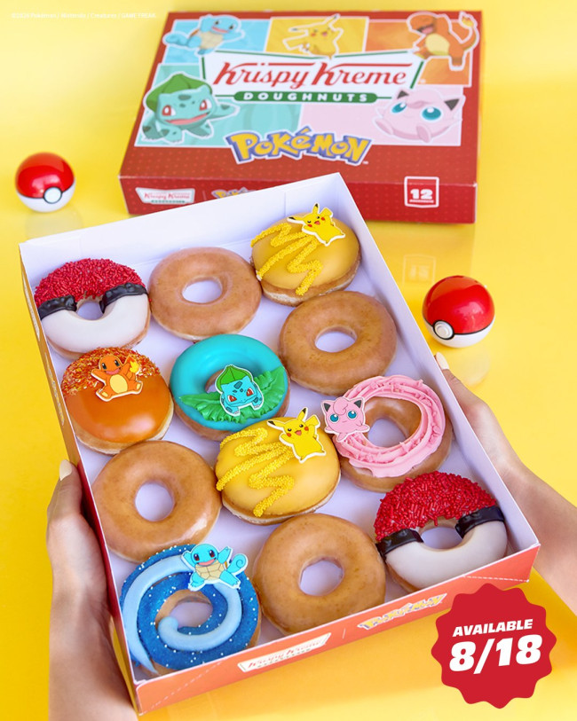 Τα Pokémon και η Krispy Kreme ξεκινούν μια συνεργασία ντόνατ