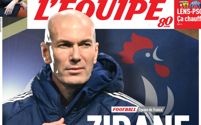 Ο Ζιντάν επιστρέφει στο εξώφυλλο της L'Équipe καθώς αποκαλύπτονται νέες φήμες για τον επόμενο προπονητικό του ρόλο
