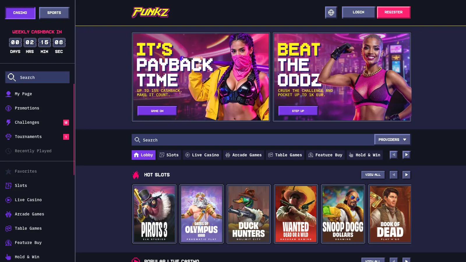 CasinoPunkz screenshot